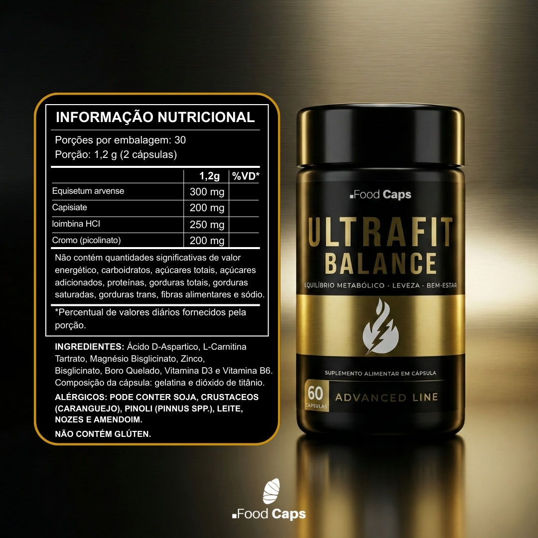 Suplemento para equilíbrio e controle em cápsulas - Ultrafit Balance Advanced Foodcaps
