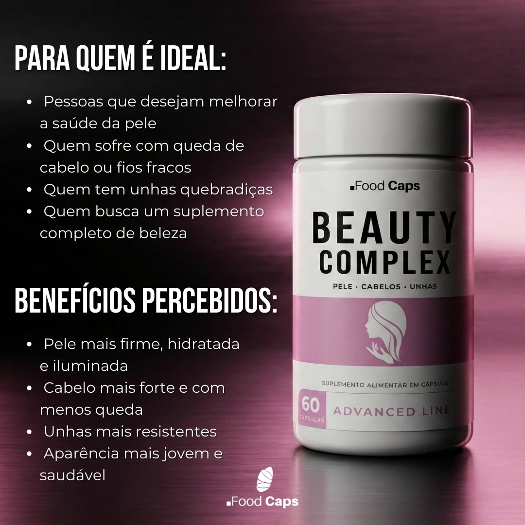 Suplemento para pele, cabelos e unhas em cápsulas - Beauty Complex Advanced Foodcaps