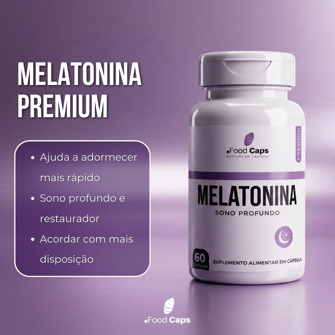 Suplemento de melatonina premium em cápsulas - Foodcaps premium