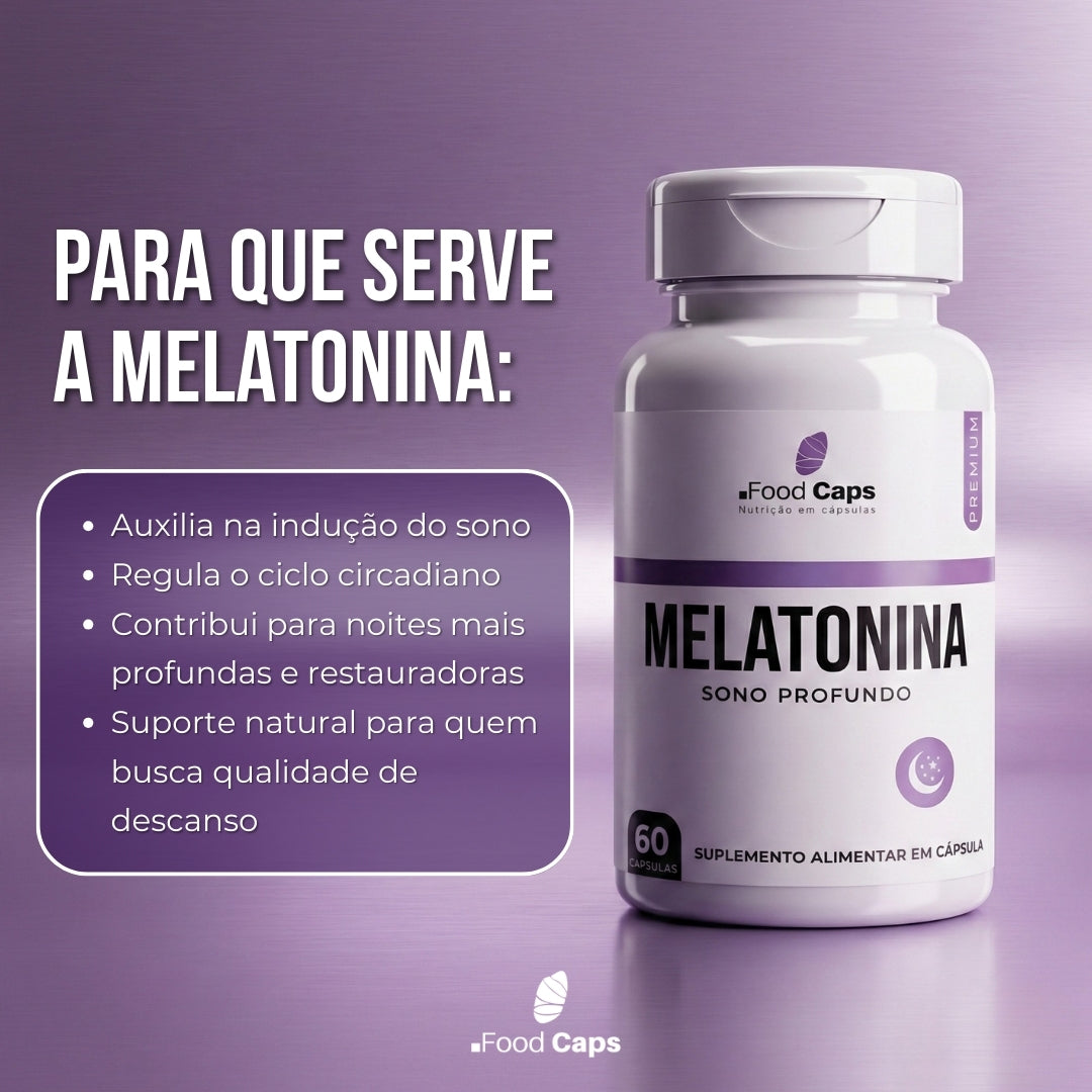 Suplemento de melatonina premium em cápsulas - Foodcaps premium