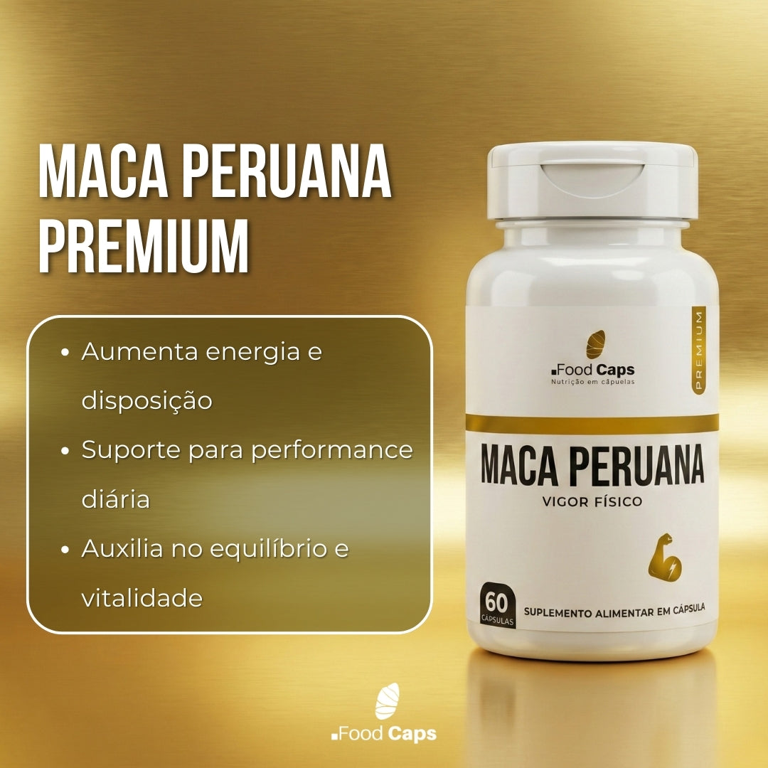 Suplemento de maca peruana premium em cápsulas - Foodcaps premium