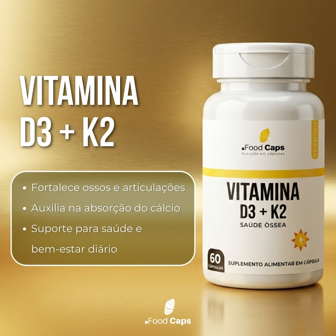Suplemento de vitamina d3 premium em cápsulas - Foodcaps premium