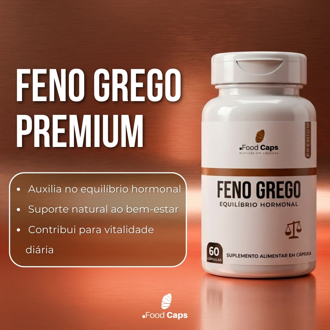 Suplemento de feno grego premium em cápsulas - Foodcaps premium