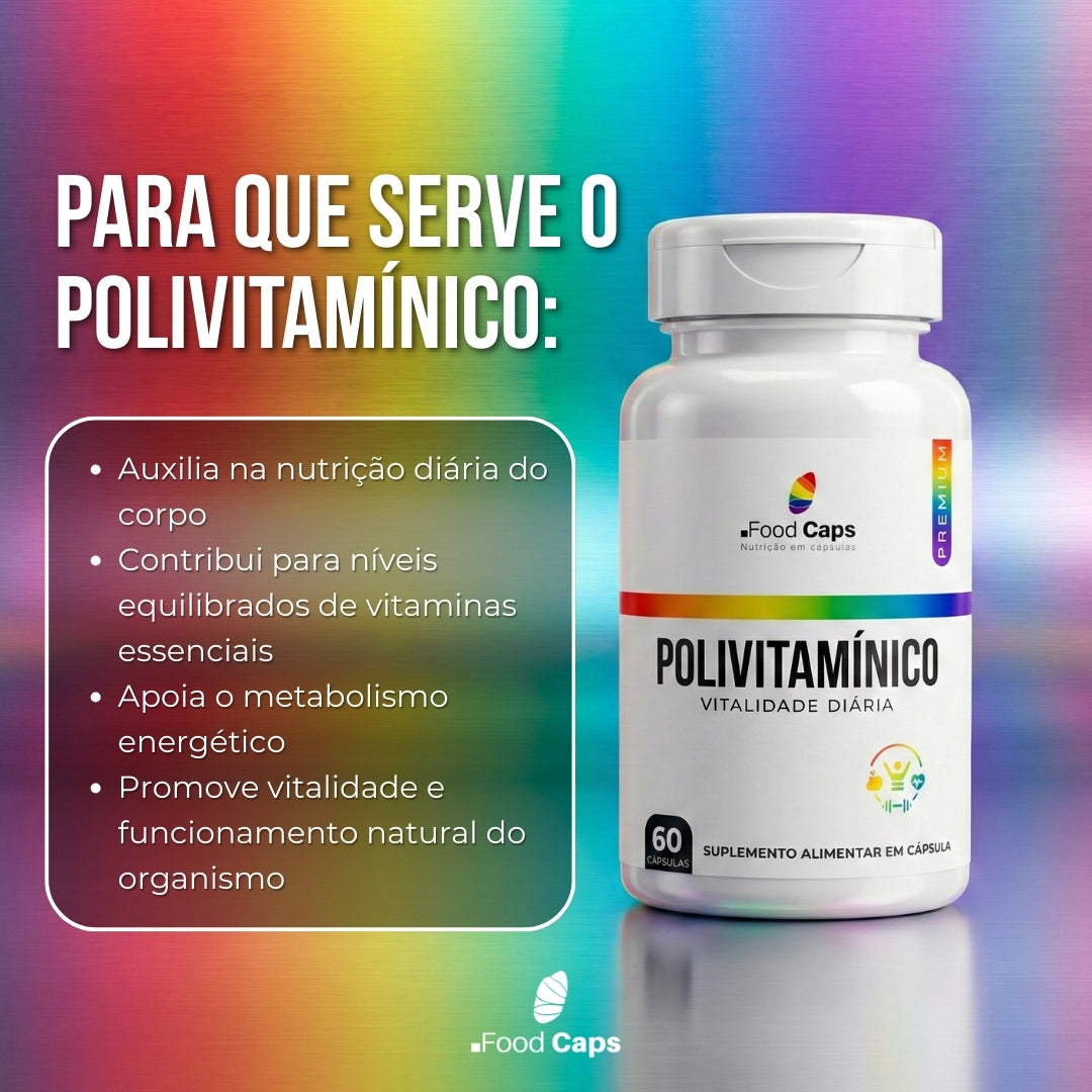 Suplemento polivitamínico premium em cápsulas - Foodcaps premium