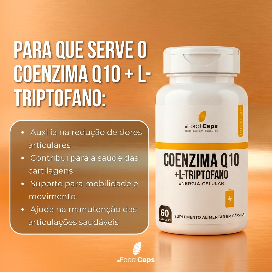 Suplemento de coenzima q10 com l-triptofano premium em cápsulas - Foodcaps premium