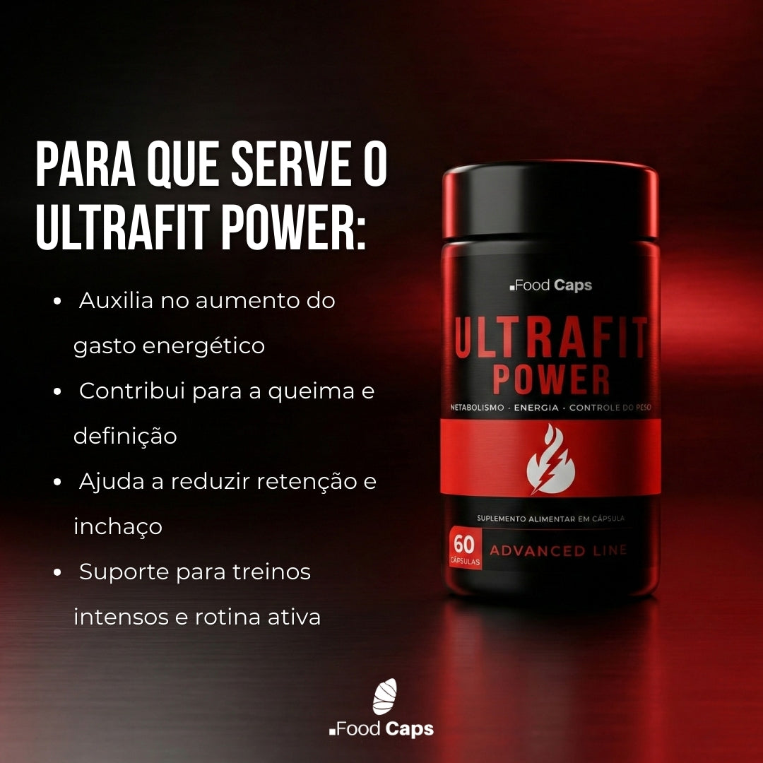 Suplemento termogênico energia imediata em cápsulas - Ultrafit Power Advanced Foodcaps