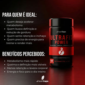 Suplemento termogênico energia imediata em cápsulas - Ultrafit Power Advanced Foodcaps