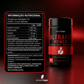 Suplemento termogênico energia imediata em cápsulas - Ultrafit Power Advanced Foodcaps