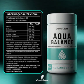 Suplemento para desinchaço e equilíbrio hídrico em cápsulas - Aqua Balance Advanced Foodcaps