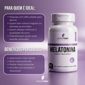 Suplemento de melatonina premium em cápsulas - Foodcaps premium