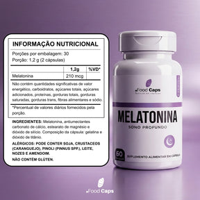 Suplemento de melatonina premium em cápsulas - Foodcaps premium