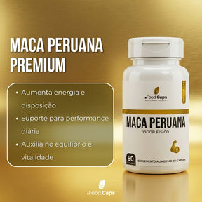 Suplemento de maca peruana premium em cápsulas - Foodcaps premium