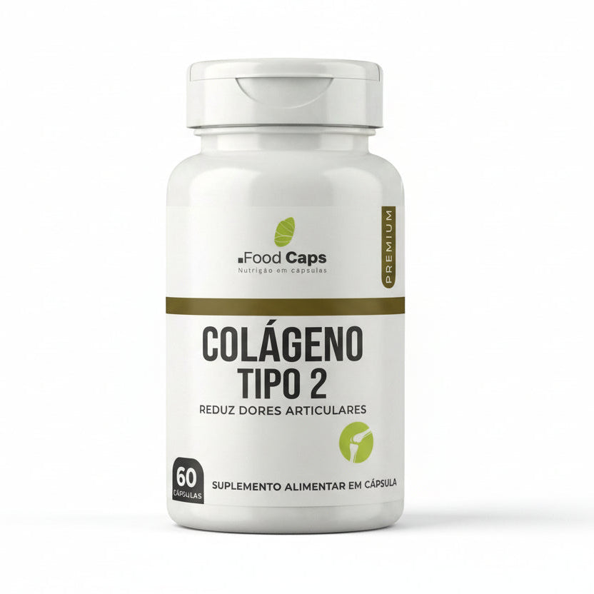 Suplemento de colágeno tipo 2 premium em cápsulas - Foodcaps premium