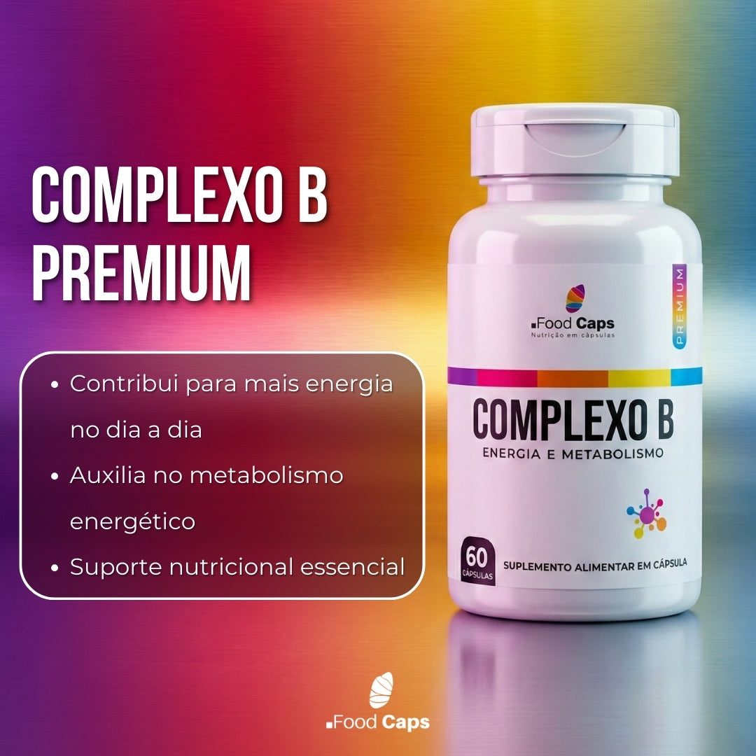 Suplemento de complexo b premium em cápsulas - Foodcaps premium