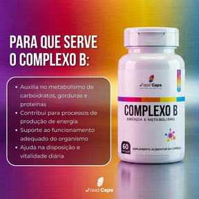 Suplemento de complexo b premium em cápsulas - Foodcaps premium