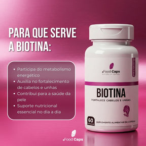 Suplemento de biotina premium em cápsulas - Foodcaps premium