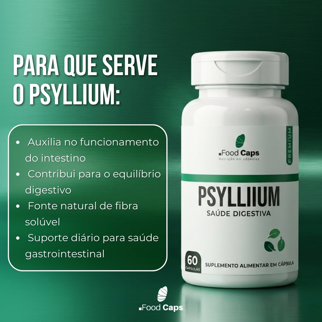 Suplemento de psyllium premium em cápsulas - Foodcaps premium
