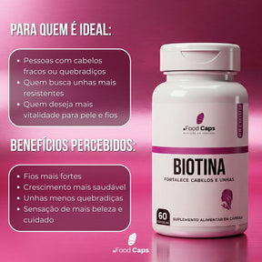 Suplemento de biotina premium em cápsulas - Foodcaps premium