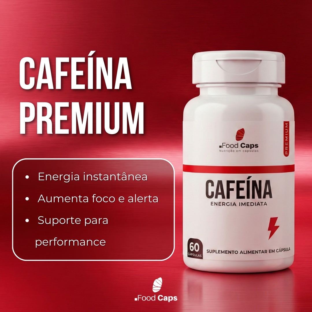 Suplemento de cafeína premium em cápsulas - Foodcaps premium