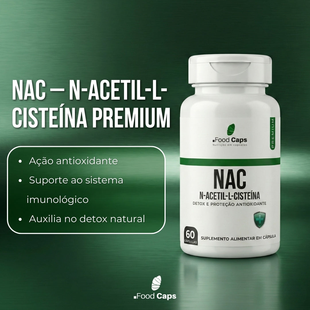 Suplemento de nac premium em cápsulas - Foodcaps premium