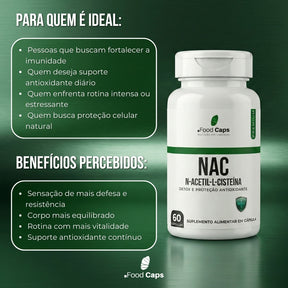 Suplemento de nac premium em cápsulas - Foodcaps premium