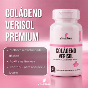 Suplemento de colágeno verisol premium em cápsulas - Foodcaps premium