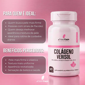 Suplemento de colágeno verisol premium em cápsulas - Foodcaps premium