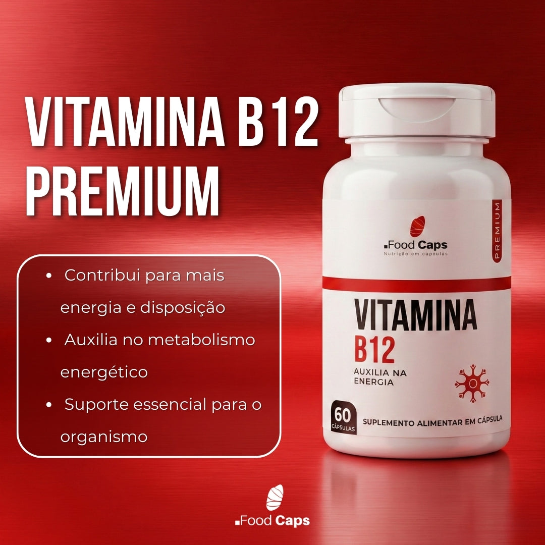 Suplemento de vitamina b12 premium em cápsulas - Foodcaps premium