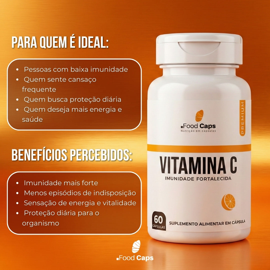 Suplemento de vitamina c premium em cápsulas - Foodcaps premium