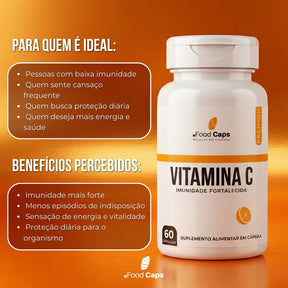 Suplemento de vitamina c premium em cápsulas - Foodcaps premium