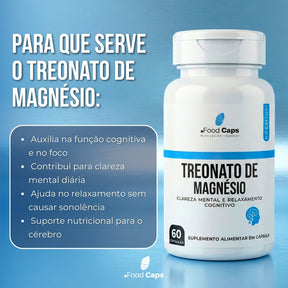 Suplemento de treonato de magnésio premium em cápsulas - Foodcaps premium