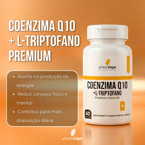 Suplemento de coenzima q10 com l-triptofano premium em cápsulas - Foodcaps premium
