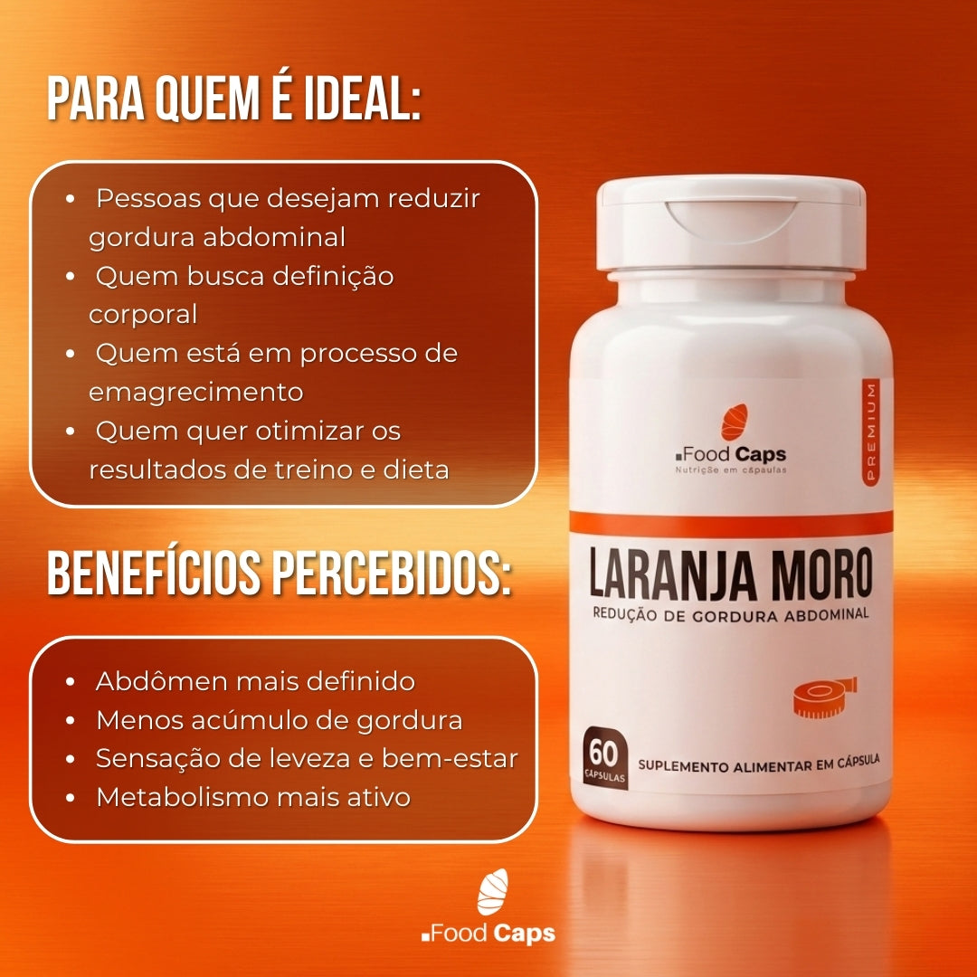 Suplemento de laranja moro premium em cápsulas - Foodcaps premium