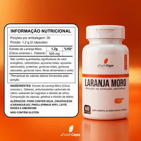 Suplemento de laranja moro premium em cápsulas - Foodcaps premium