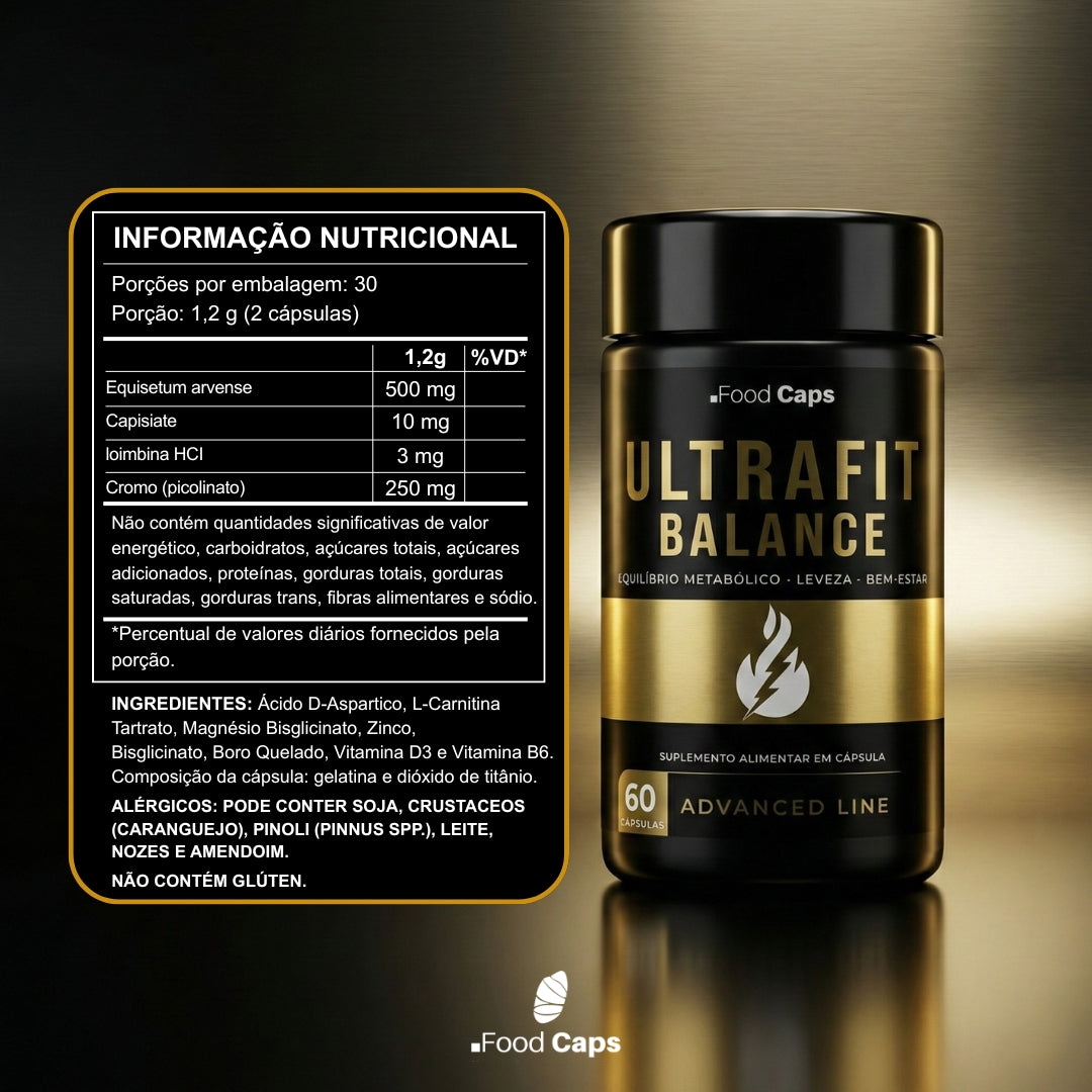 Suplemento para equilíbrio e controle em cápsulas - Ultrafit Balance Advanced Foodcaps
